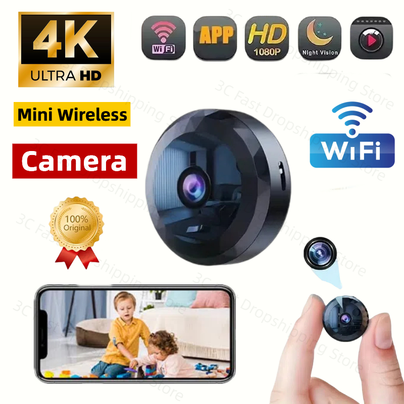 Hidden Camera Clock - 4K Mini WiFi Camera Wireless Security