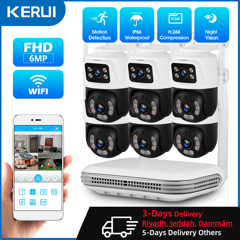 Home Security Kit - KERUI Waterproof 6MP HD Wireless Dual