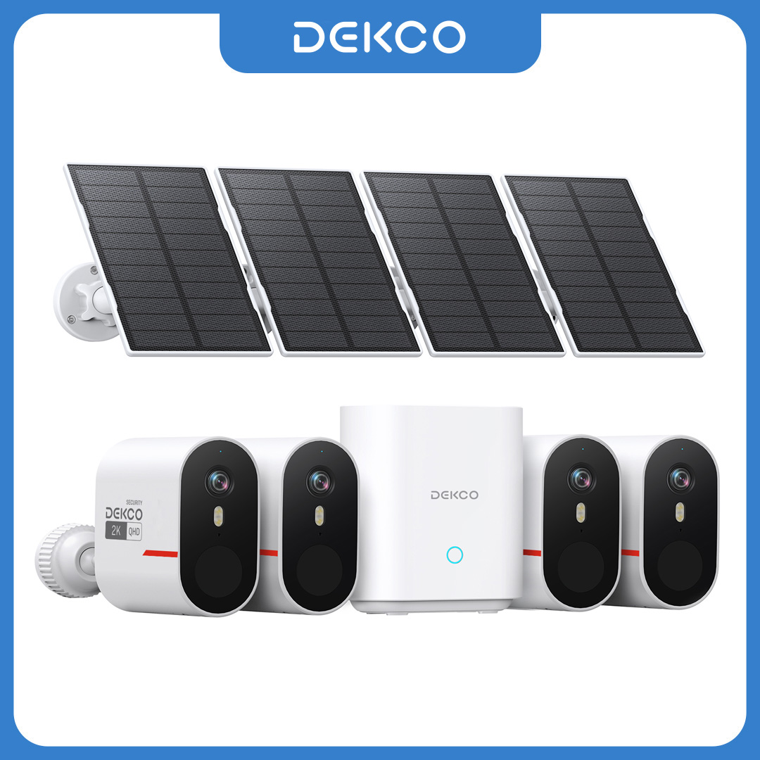 Home Security Kit - Dekco 3MP WiFi Solar Camera System
