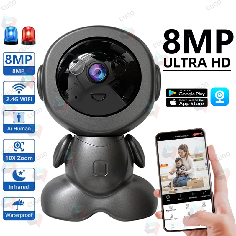 8MP Wifi Surveillance Robot Ca - Home Security Robot 评论和价格