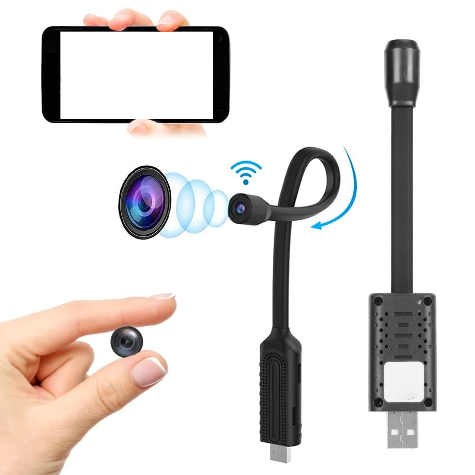 USB Mini WiFi Wireless Camera  - Hidden Camera Clock 评论和价格