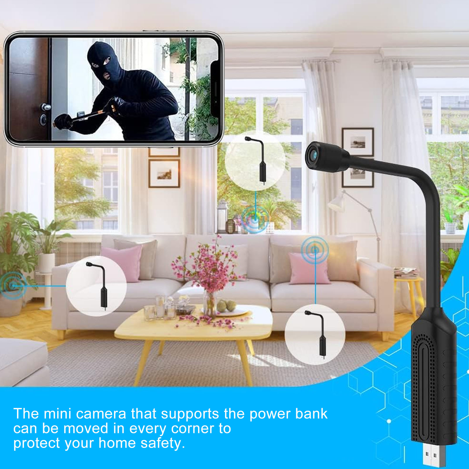 USB Mini WiFi Wireless Camera  - Hidden Camera Clock 评论和价格