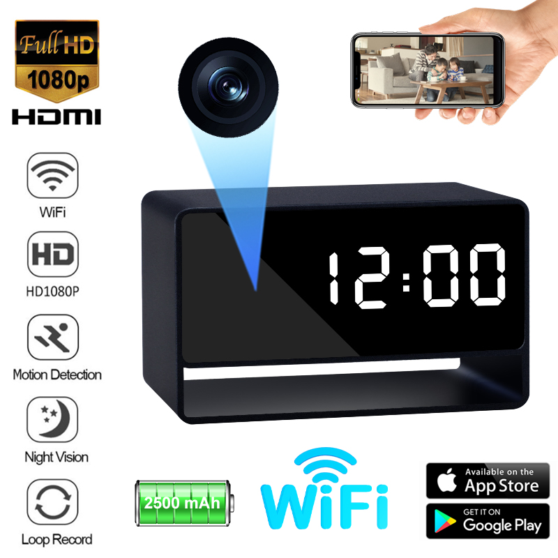 1080P WiFi Camera Digital Cloc - Hidden Camera Clock 评论和价格