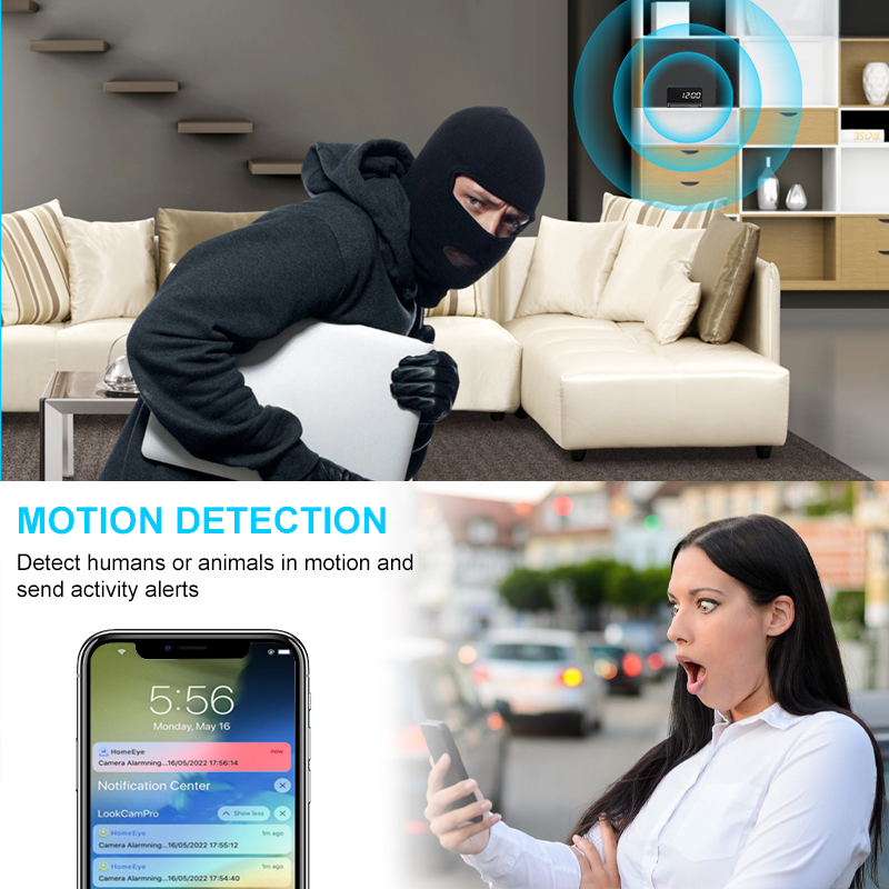 1080P WiFi Camera Digital Cloc - Hidden Camera Clock 评论和价格