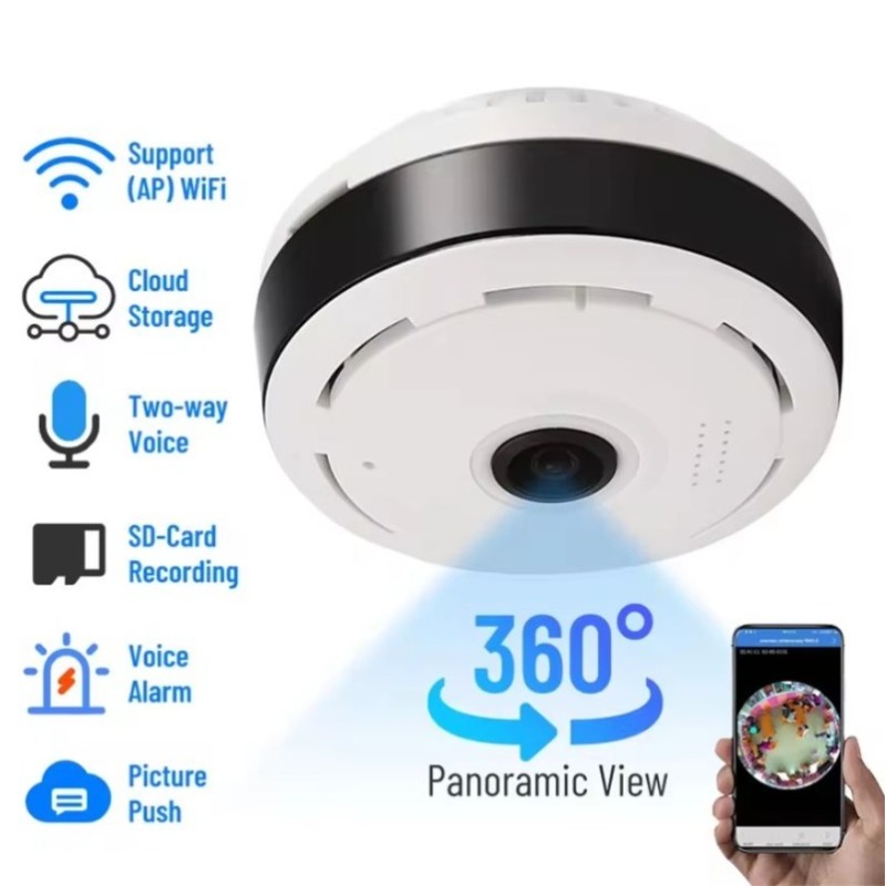 V380 Pro Wifi Panorama Camera  - Hidden Camera Clock 评论和价格