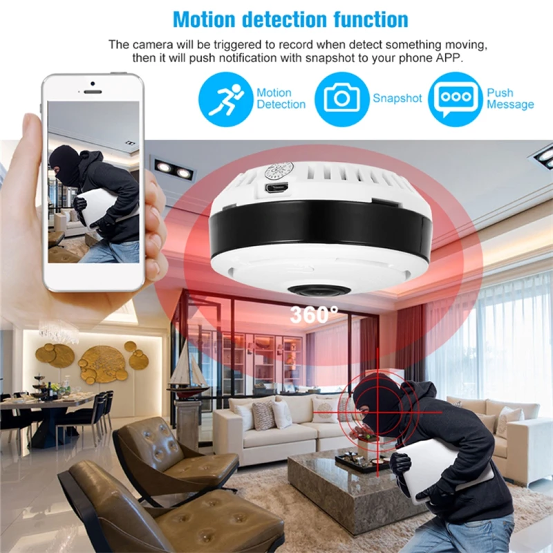 V380 Pro Wifi Panorama Camera  - Hidden Camera Clock 评论和价格