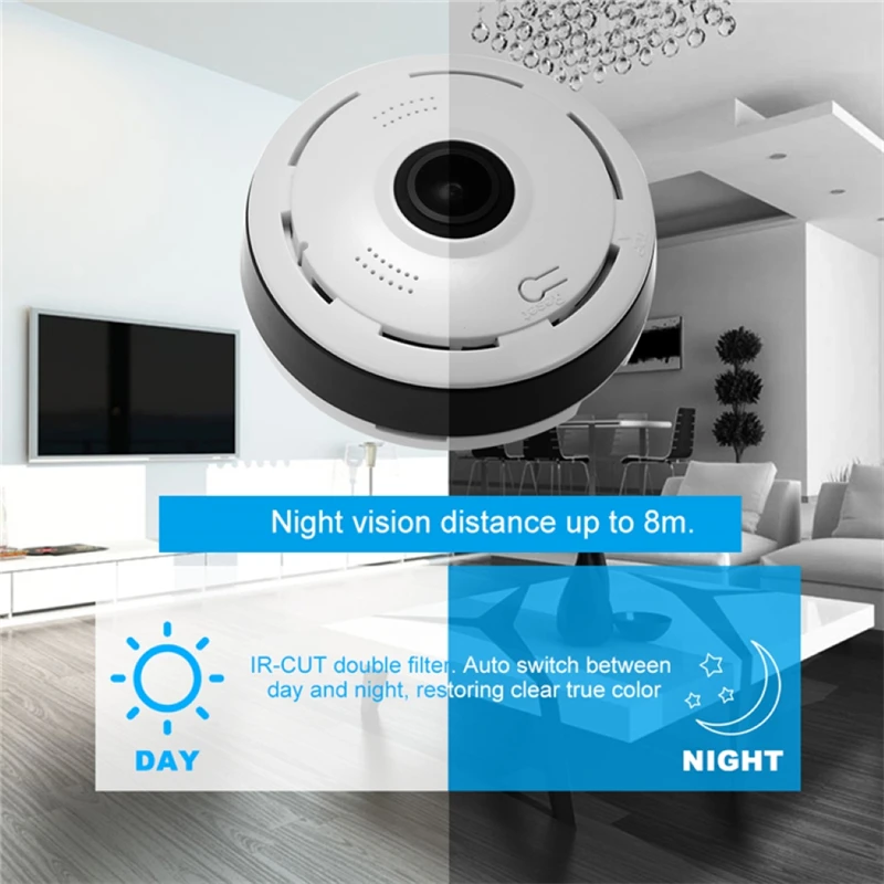 V380 Pro Wifi Panorama Camera  - Hidden Camera Clock 评论和价格