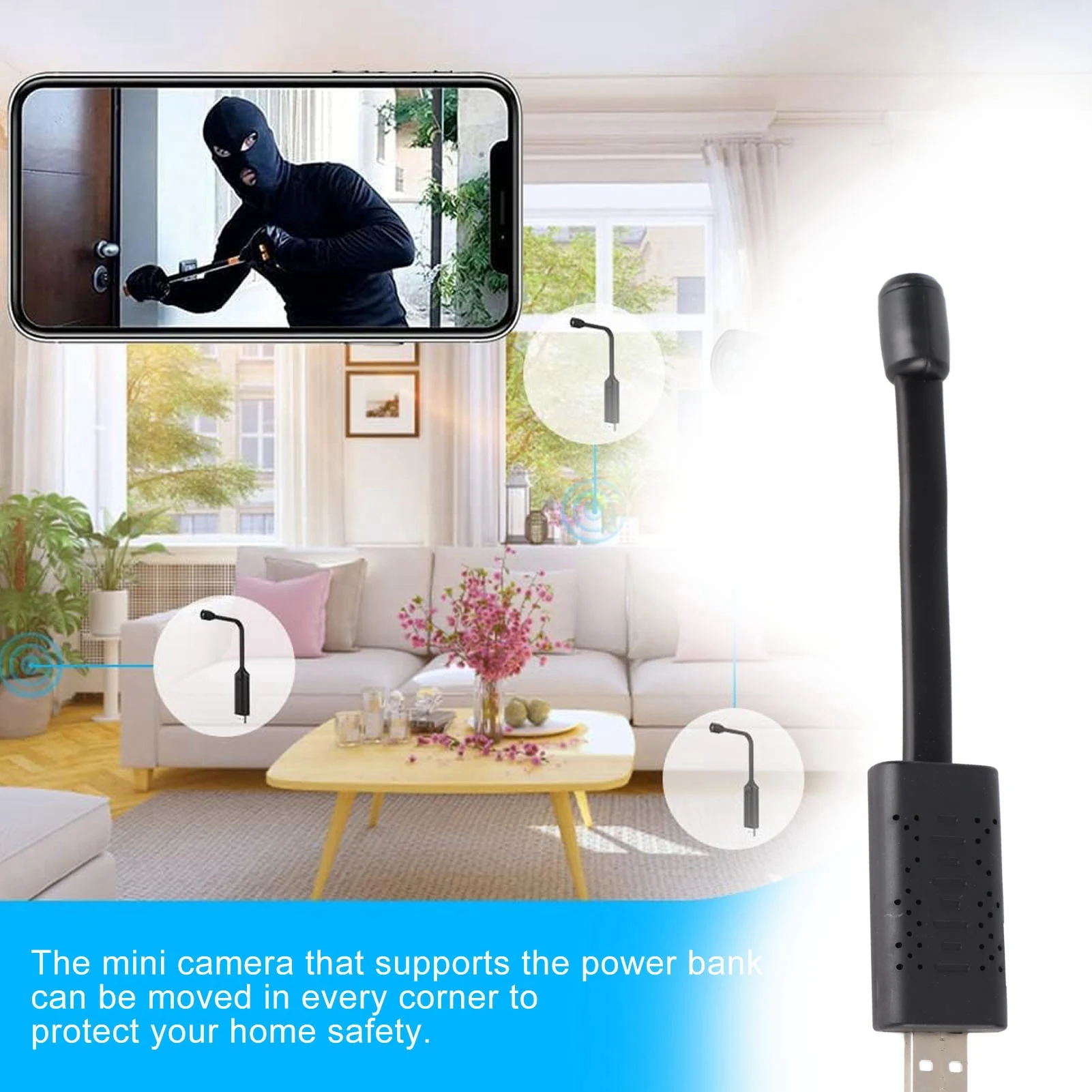USB WiFi Security Camera 1080P - Hidden Camera Clock 评论和价格