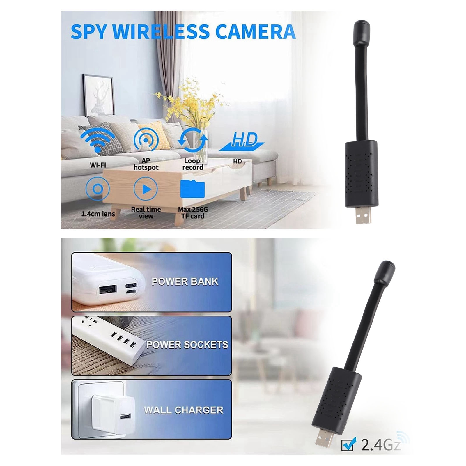 USB WiFi Security Camera 1080P - Hidden Camera Clock 评论和价格