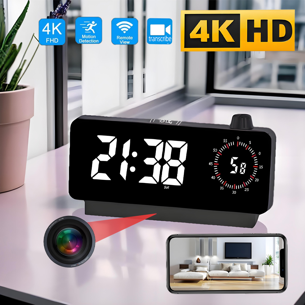 4K HD Mini WiFi Clock Camera,  - Hidden Camera Clock 评论和价格