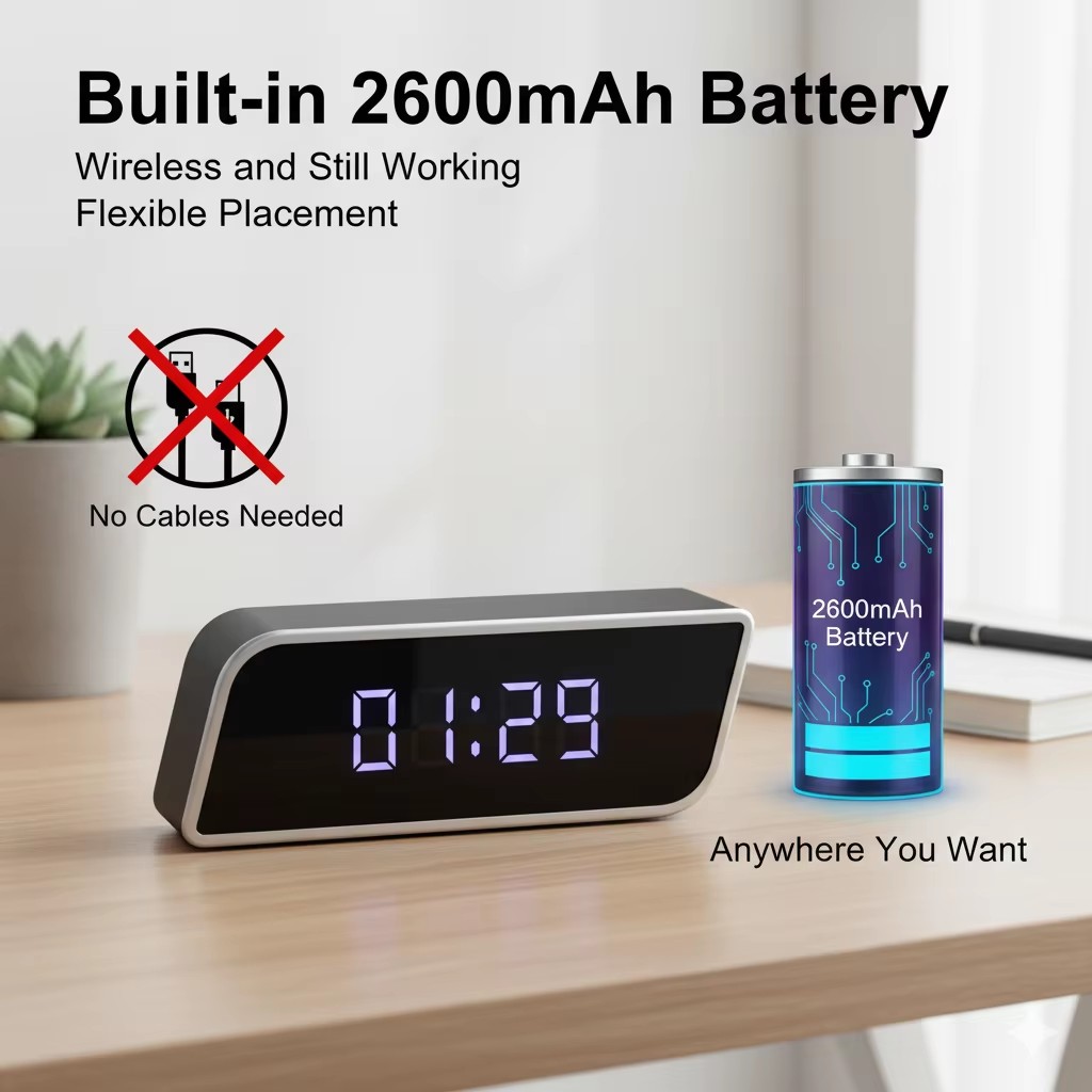 Digital Clock Camera 1080P FHD - Hidden Camera Clock 评论和价格