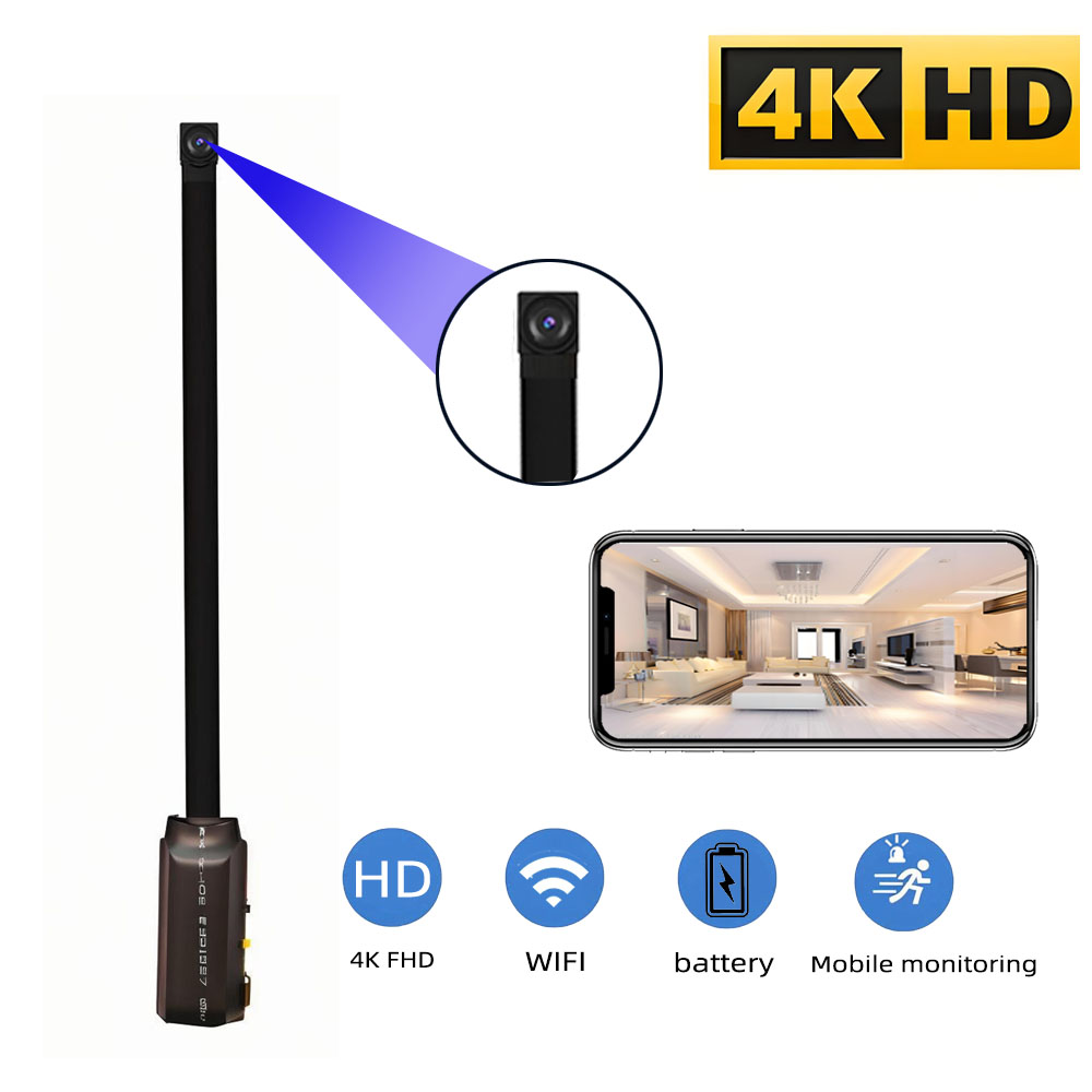 4K HD Mini WiFi Camera, Suppor - Hidden Camera Clock 评论和价格