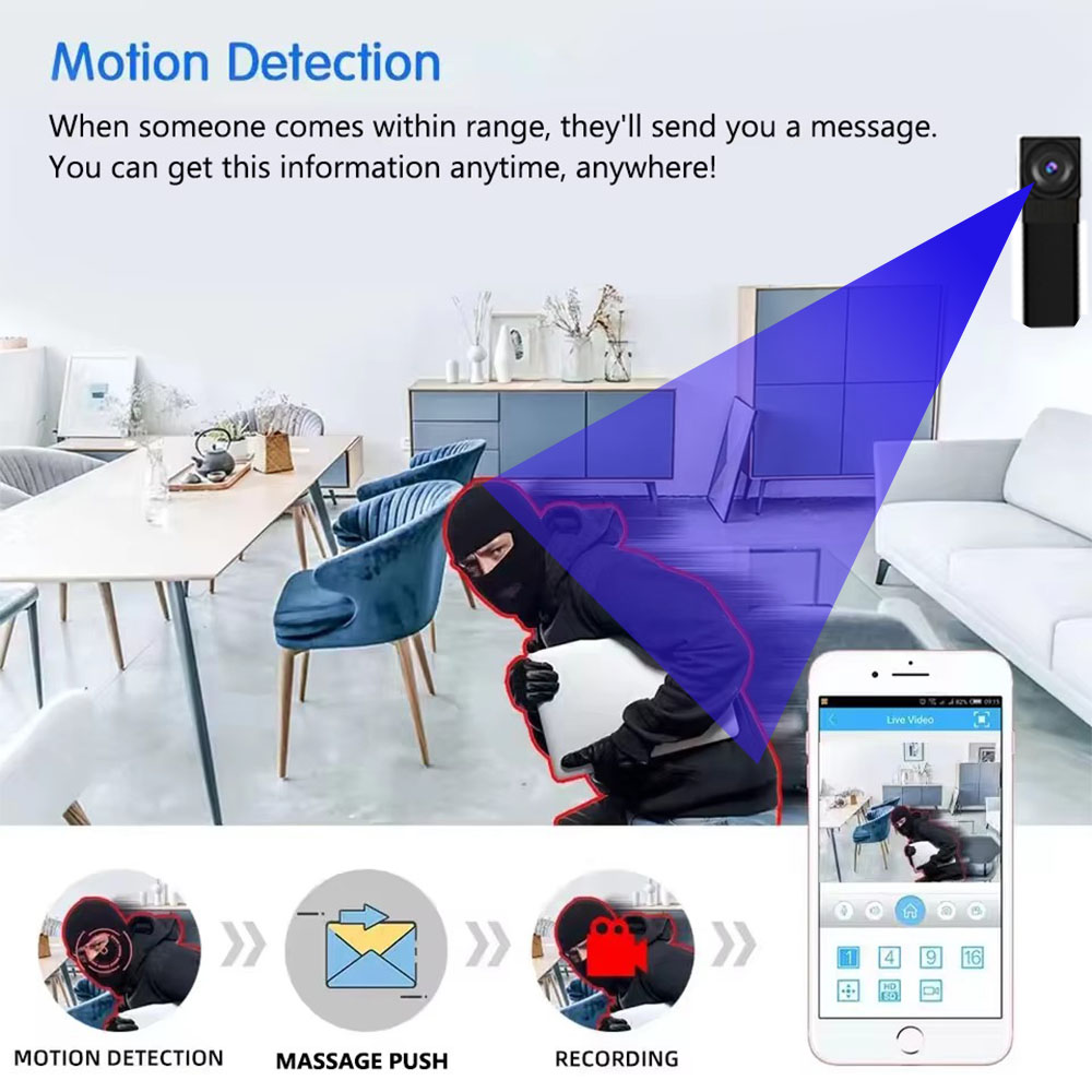 4K HD Mini WiFi Camera, Suppor - Hidden Camera Clock 评论和价格