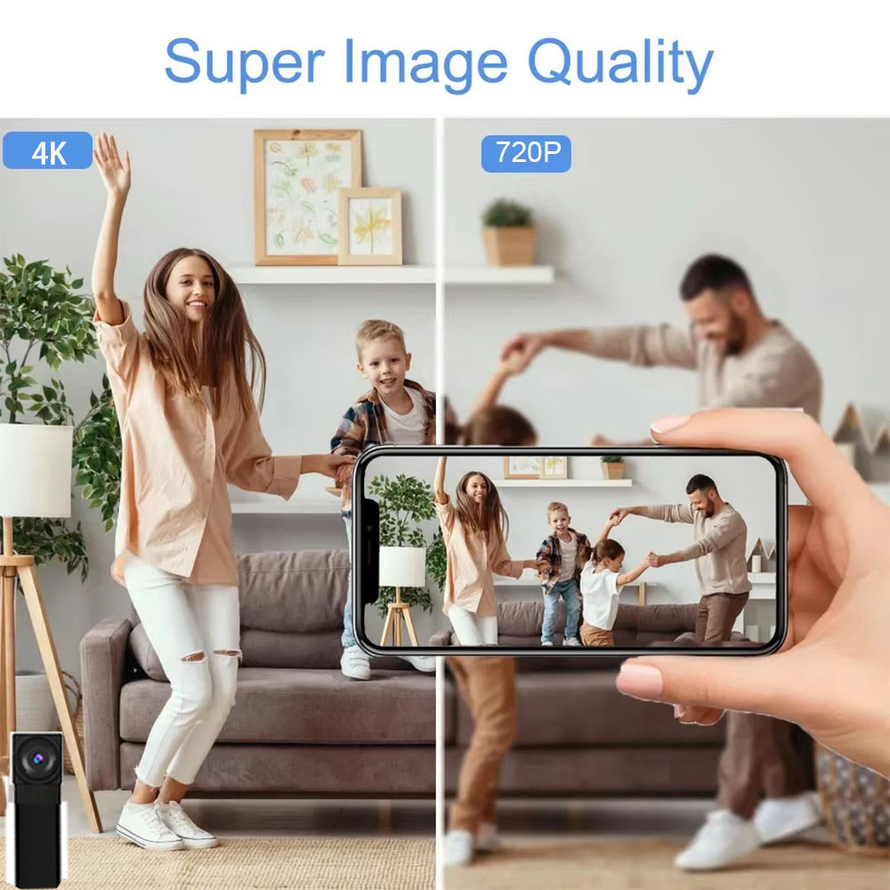 4K HD Mini WiFi Camera, Suppor - Hidden Camera Clock 评论和价格