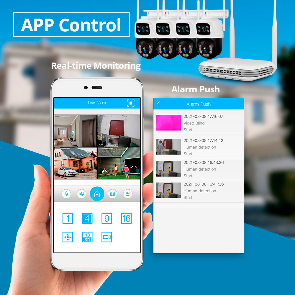 KERUI Waterproof 6MP HD Wirele - Home Security Kit 评论和价格