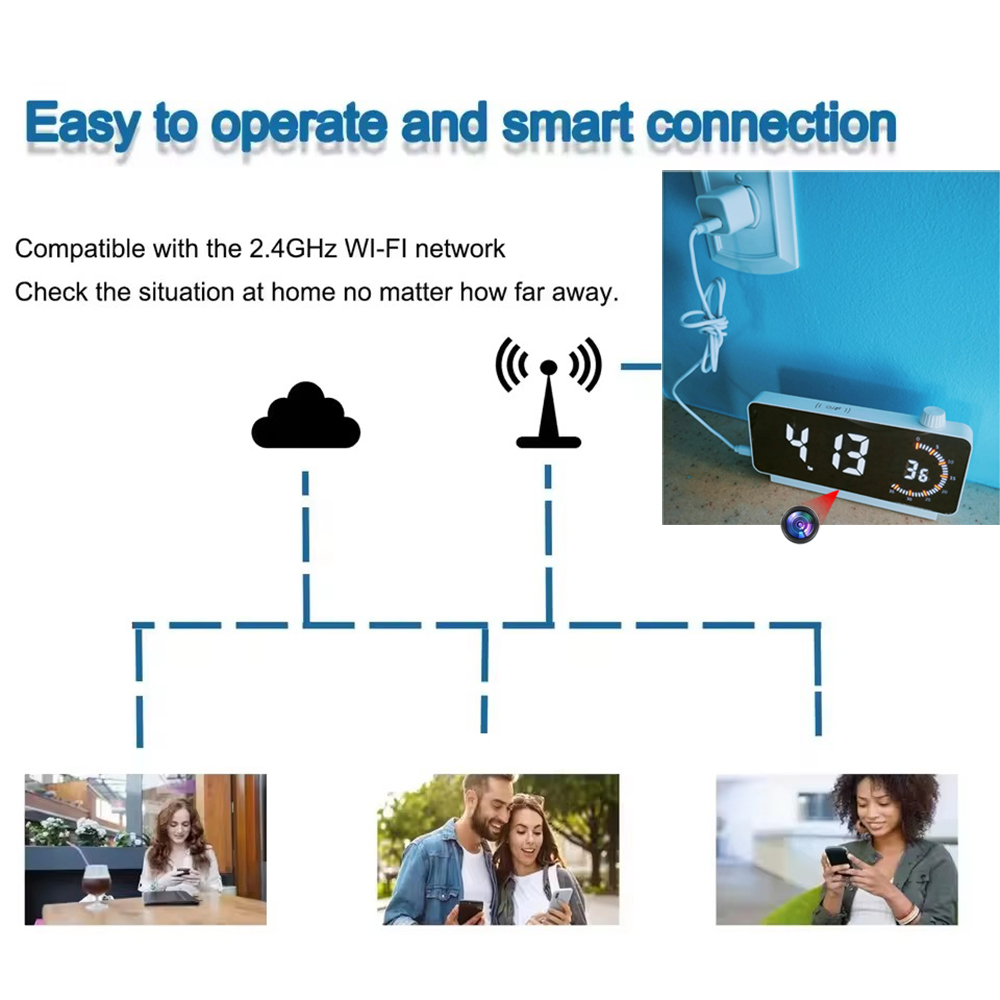 Newly Upgraded 1080P HD WiFi M - Hidden Camera Clock 评论和价格
