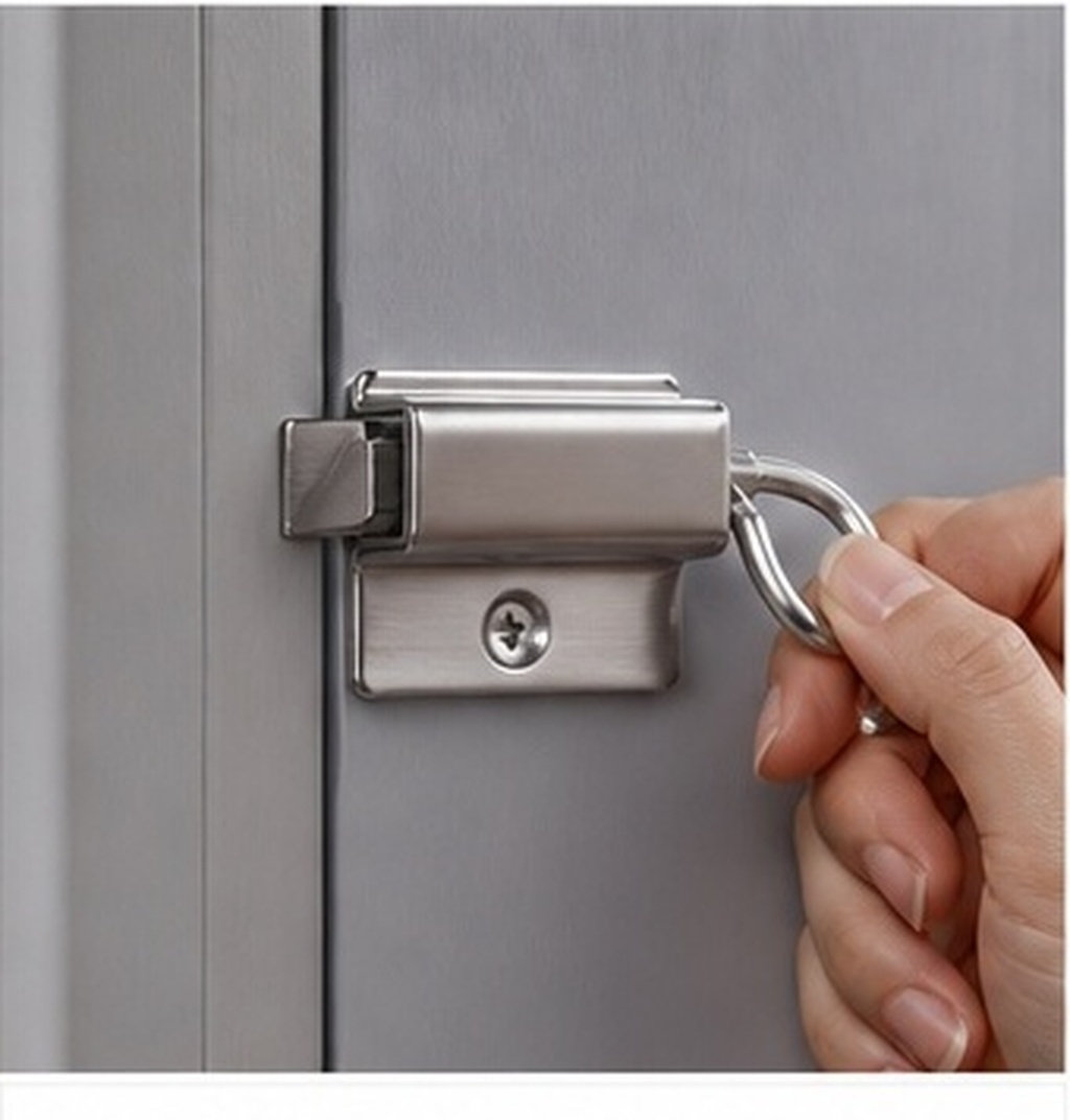 2Pcs Stainless Steel Slide Gat - Home Security For Doors 评论和价格