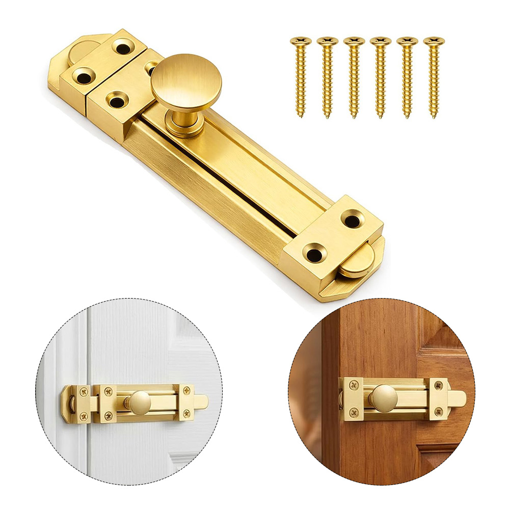 5 Inch Solid Brass Sliding Doo - Home Security For Doors 评论和价格