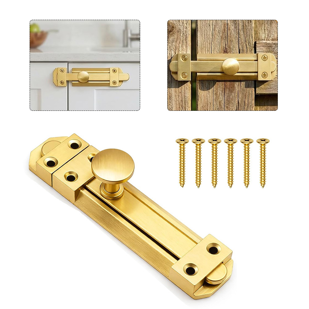 5 Inch Solid Brass Sliding Doo - Home Security For Doors 评论和价格