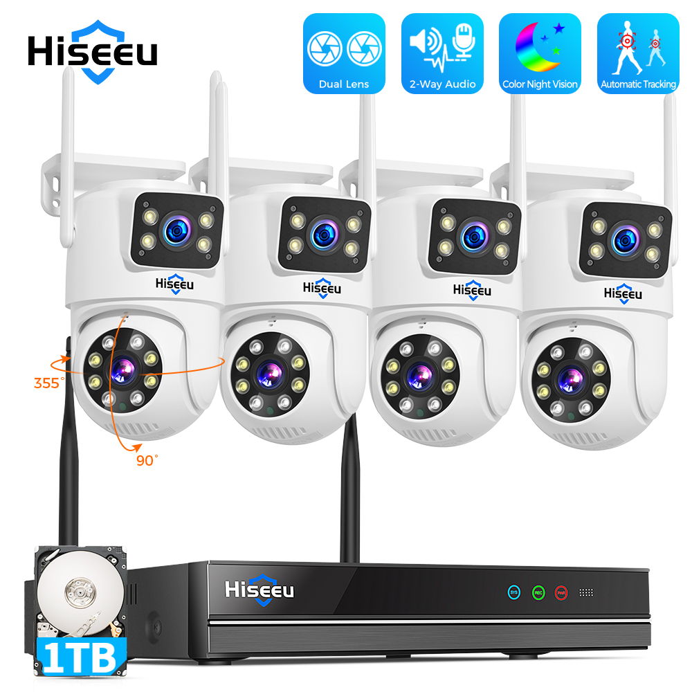 Hiseeu 6MP WiFi Dual Lens Came - Home Security Camera System 评论和价格