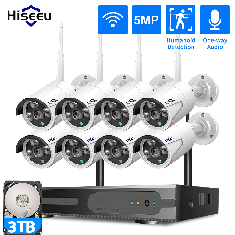 Hiseeu 3/5/8MP WiFi CCTV Camer - Home Security Camera System 评论和价格