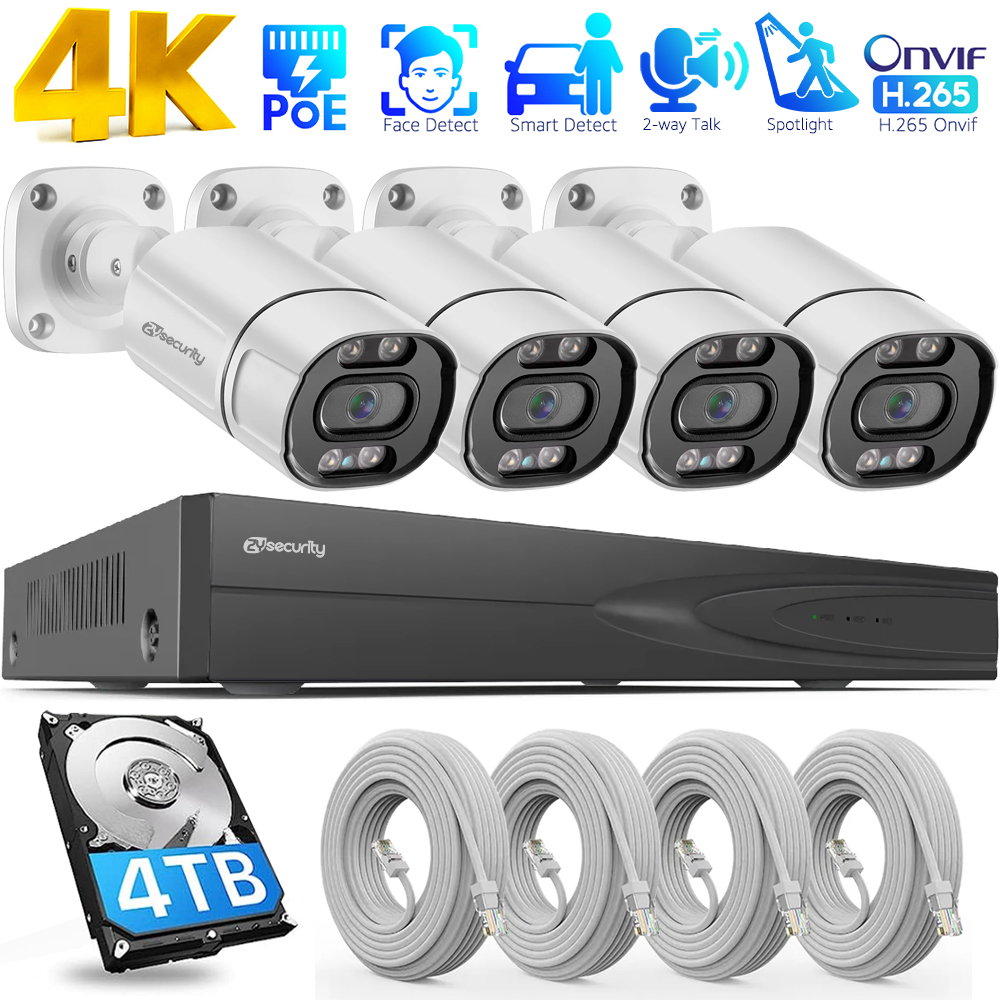 4K PoE Security Camera System  - Home Security Kit 评论和价格