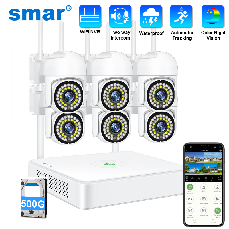 Smar 3MP Wireless CCTV Securit - Home Security Kit 评论和价格