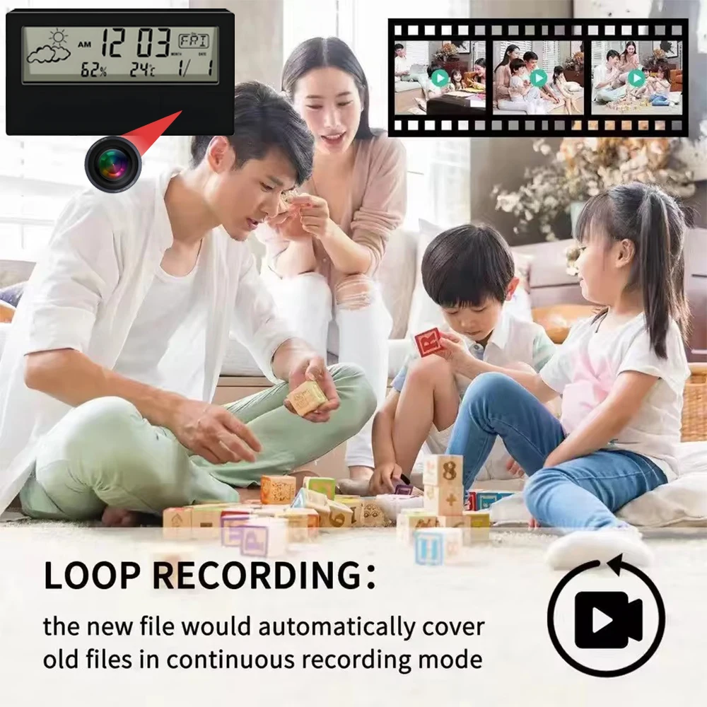 HD 4K New Mini WiFi Camera, Su - Hidden Camera Clock 评论和价格